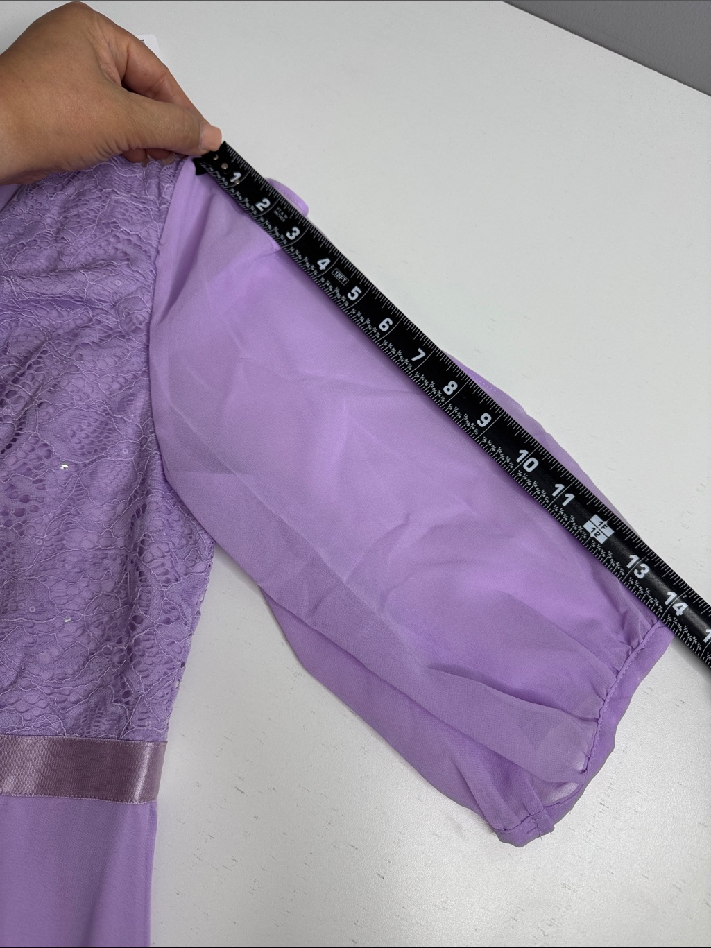 Wedtrend Lavender Sequin Lace Chiffon Evening Dress Nwt — image 8 of 8